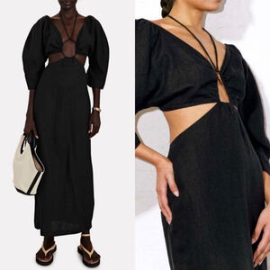 Mara Hoffman Celia Hemp Strappy Maxi Dress